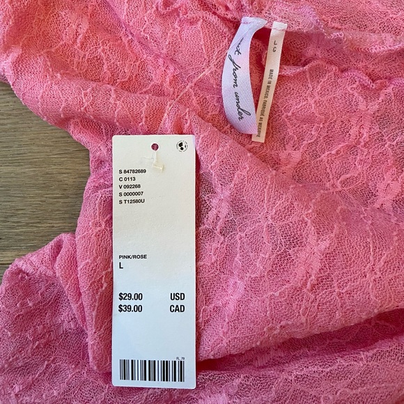 Urban outfitters pink mesh ls - with tags - never worn - Picture 3 of 3